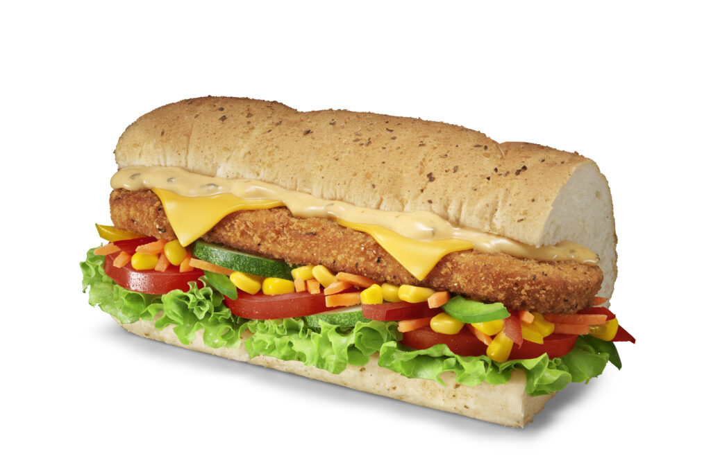 Subway Singapore Seafood Patty sub sandwich 