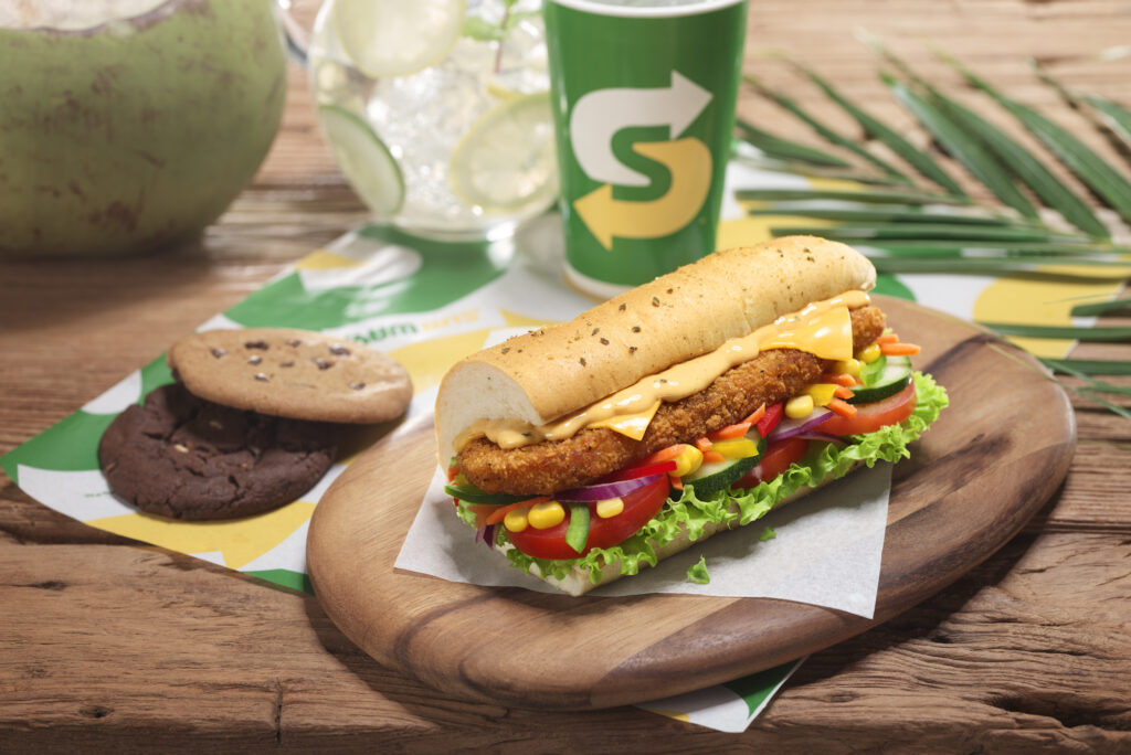 Subway Singapore Seafood Patty sub sandwich 